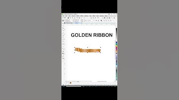 HOW TO MAKE GOLDEN RIBBON | BANNER | TAG #coreldraw  #illustrator #bannerdesigner #shorts #viral