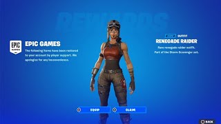 Fortnite OFFRE Le Skin Renegade Raider GRATUIT pour 2024 !!