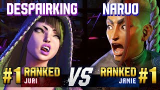 SF6 ▰ DESPAIRKING | LONGZHU (#1 Ranked Juri) vs NARUO (#1 Ranked Jamie) ▰ High Level Gameplay