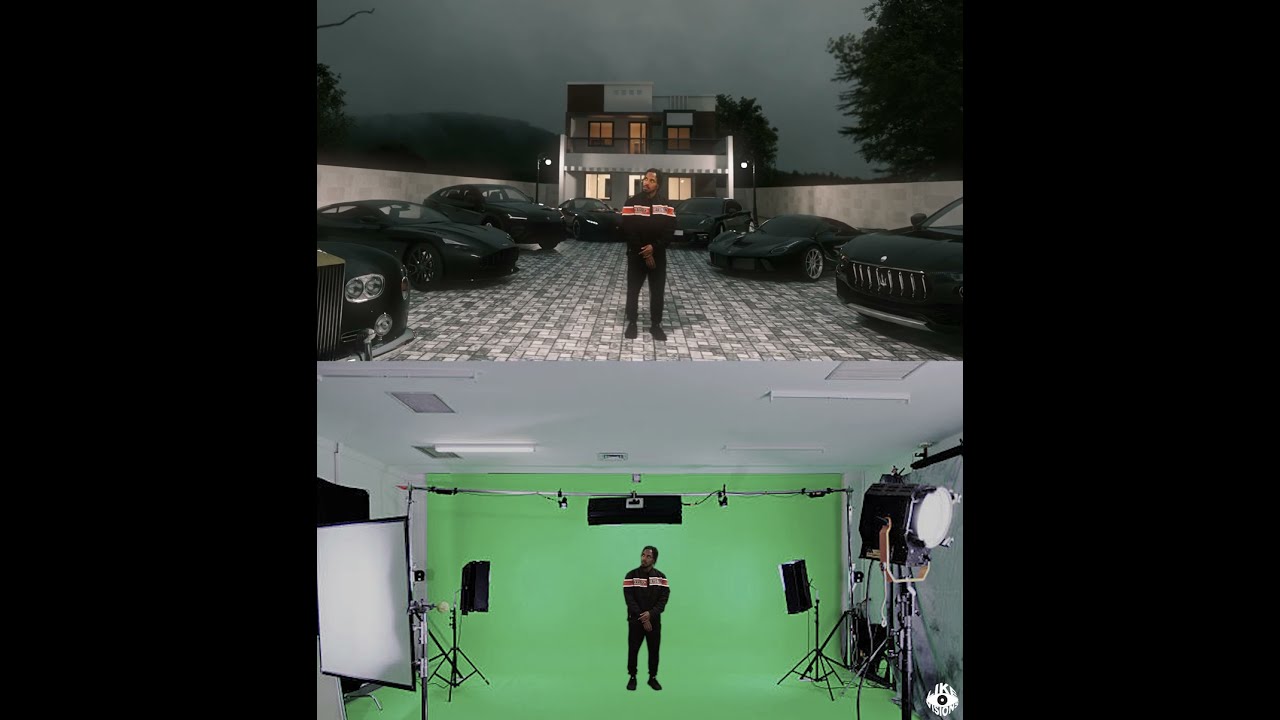 Green Screen Before And After 3D VFX Created In Blender 