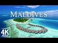 Maldives 4K - Journey Through Turquoise Waters and Overwater Bungalows | Peaceful Piano Music