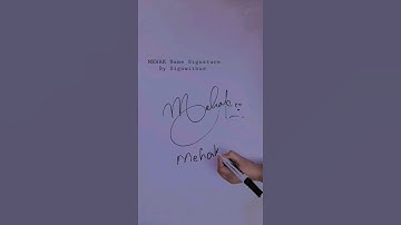 Mehak Name Signature Style By Signwithus #Shorts #ArtVideo