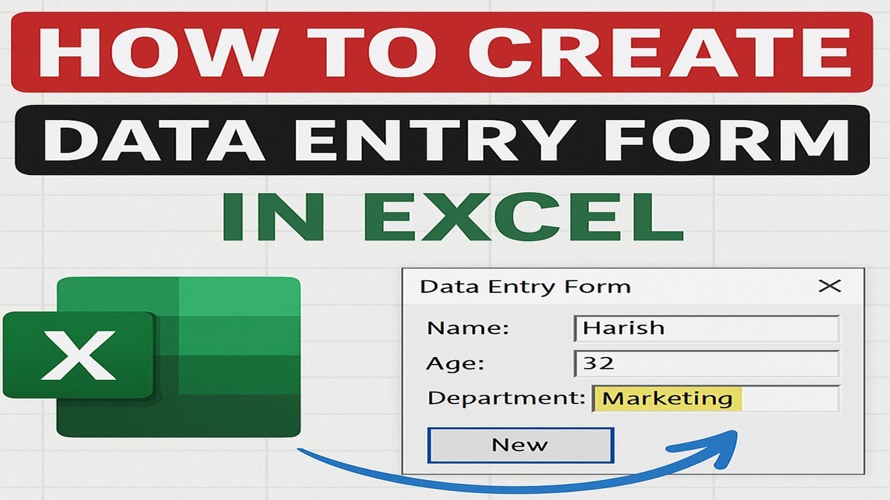 How to Create Data Entry Form in Excel#Excel Data Entry Form#How to ...