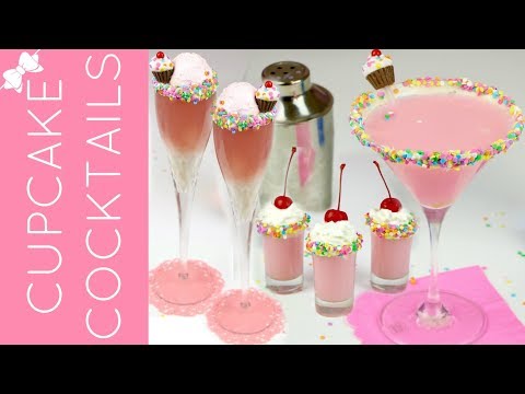 How To Make Cupcake Cocktails & Mocktails: Funfetti Martini, Mimosa & Shots // Lindsay Ann Bakes