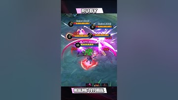 RUBY HEALING TUTORIAL AND BUILD #mlbb #shorts #ruby