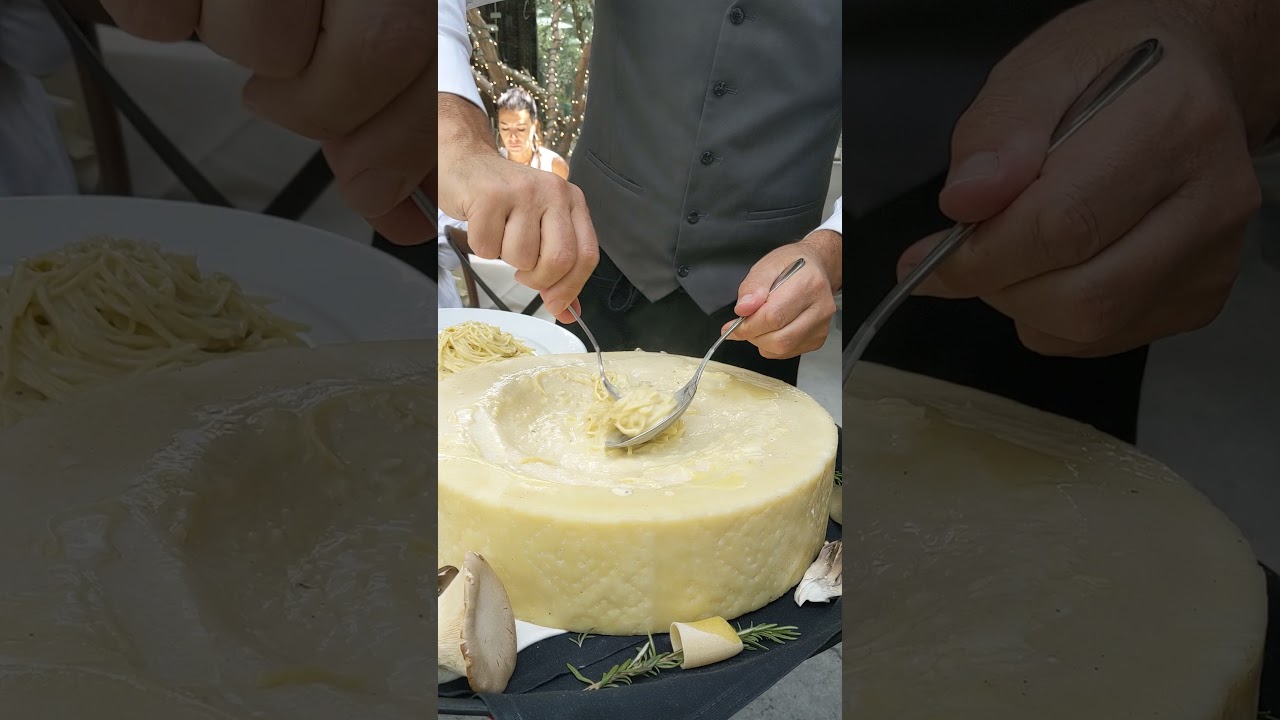 Delicious pasta with cheese & black truffle at Il Pastaio/Beverly Hills