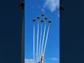 US Air Force Thunderbirds flying over Magic Kingdom.