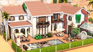 Mediterranean Villa in Oasis Springs ☀️ The Sims 4 Save File Speed Build  | No CC