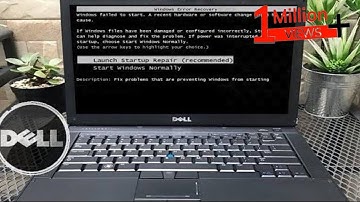 Dell laptops, Launch Startup Repair, Windows Failed blue screen Starting Windows 7 #startupproblem