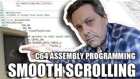 C64 smooth character scrolling