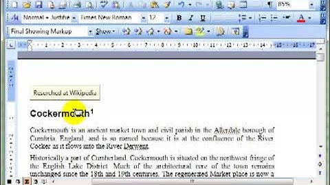 AM 3.2.1.4 - 5 Footnotes and Endnotes in Microsoft Word 2003
