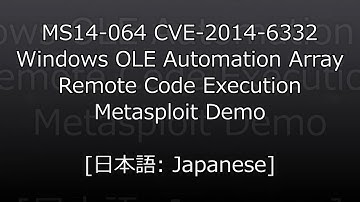 [日本語: Japanese] MS14-064 CVE-2014-6332 Windows OLE Automation Array Remote Code Execution Demo
