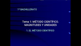 Thumbnail image for 1º Bach FQ T01 Método científico 01 El método científico