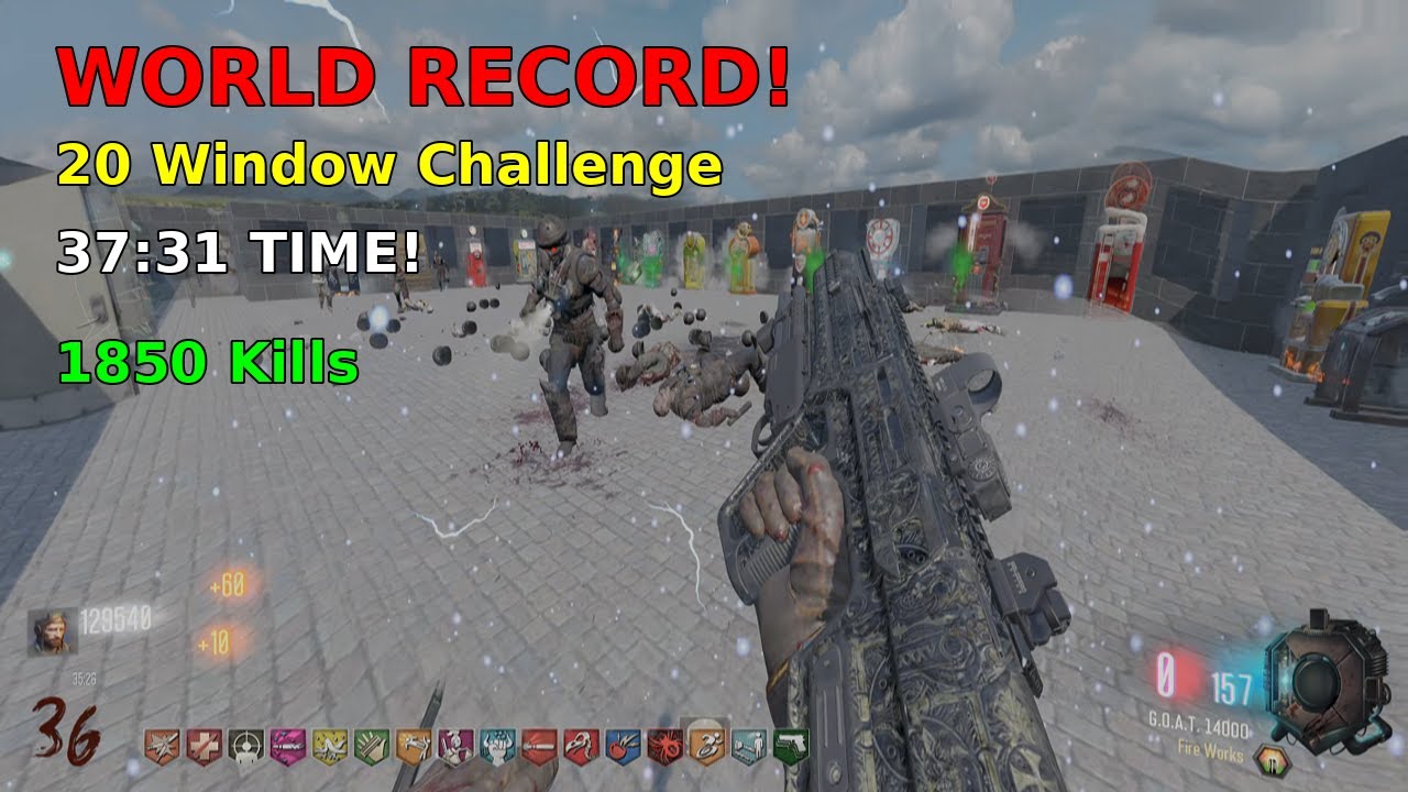 WORLD RECORD! 20 Window Challenge | Black Ops 3 Zombies (
