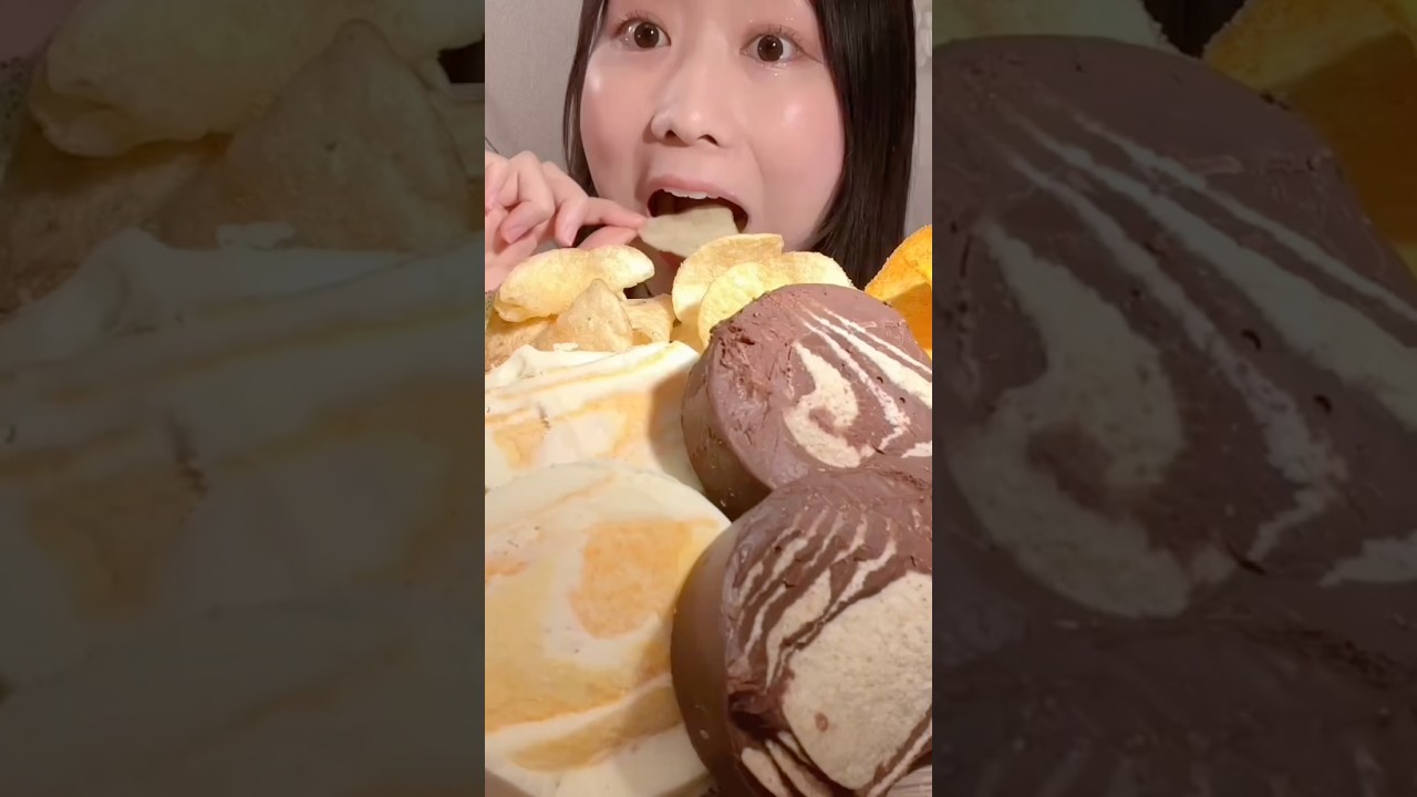 Pringles Chocolate Various Potato Chips🥔🍫プリングルスチョコ 色んなポテチ🥔🍫 #asmr mukbang #miyuasmr #咀嚼音