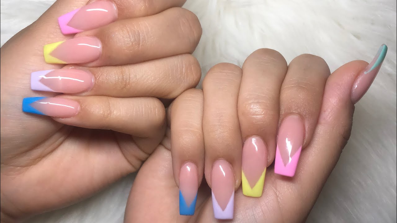 V-Shaped French Nail Design - wide 10
