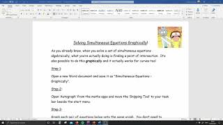 Year 10 Maths - Simultaneous Equations Graphically (Lesson 1)