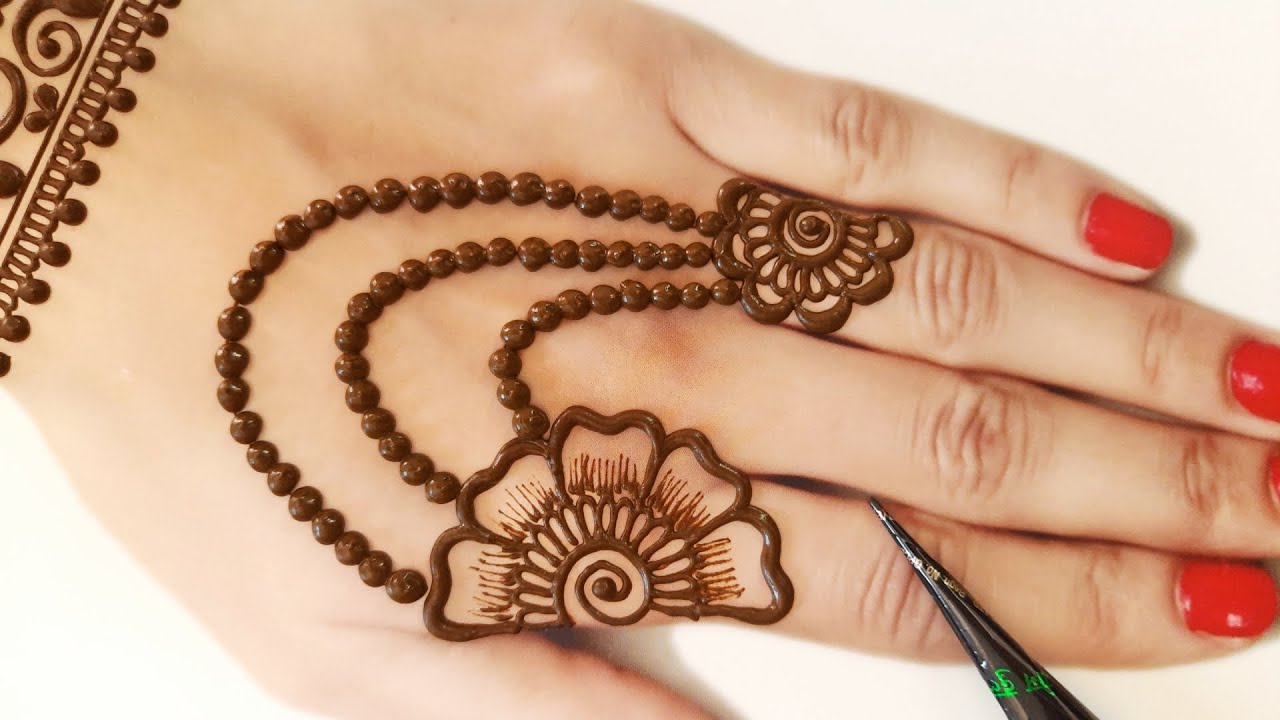 Mahandi Ki Digain Jewellery Back Hand Side | Simple Mehndi Design | New ...