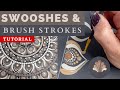 Swooshes  brush strokes  stepbystep tutorial  dot art mandala painting