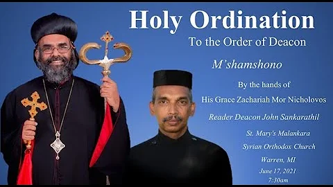 Holy Ordination to the order of Deacon of Rev. (Re...