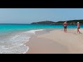 Sardinia, Tuerredda beach walking. 4k full video.