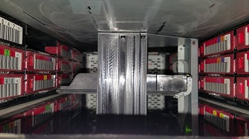 Inside a Dell PowerVault TL4000 Tape Library (light on)