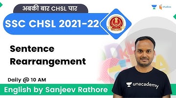 Sentence Rearrangement | English | SSC CHSL | Sanjeev Rathore Sir | Wifistudy Studios