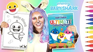 How To Color BABY SHARK! | PINKFONG | Baby Shark Coloring Book Page | Cocomelon Song | Markers