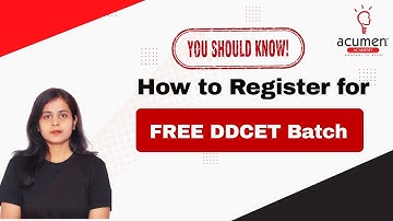 DDCET 2026 Batch Registration Process Explained | Step-by-Step Guide for Free Admission!