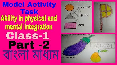 Class-1Model Activity Task Ability in physical and mental co-ordination Class-1part-2Full solv#WBBSE