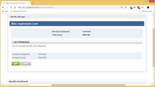 Winhost.com - Create SQL Server Database