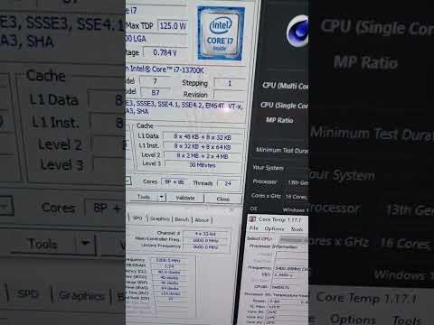 Core i7 13700K / Primeras impresiones tras Cinebench R23 (Voltajes y Temperaturas)