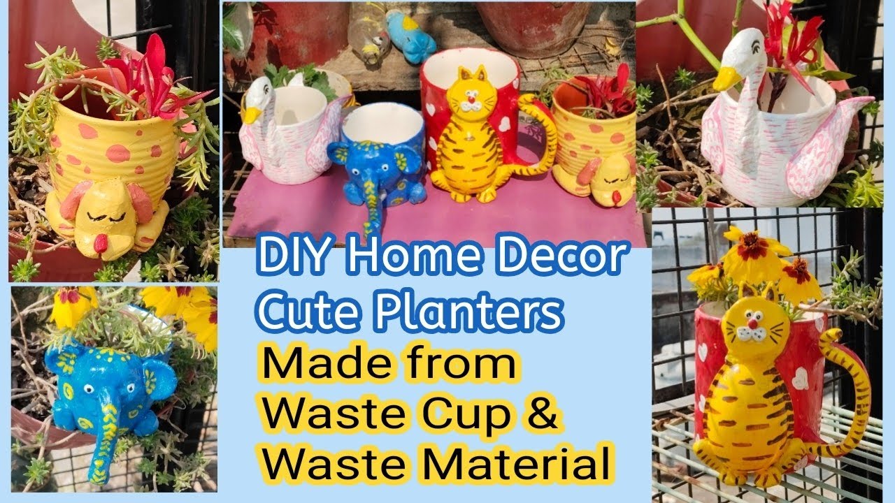 Waste Material Craft Ideas//DIY Home Decor Cute Planters //Easy Home Decoration Ideas 