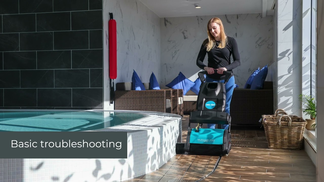 Údržba podlahového mycího stroje s bateriovým pohonem Truvox Multiwash PRO BATTERY (hydroclean.cz)