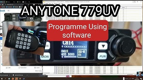 ANYTONE 779UV - PROGRAMMING USING SOFTWARE