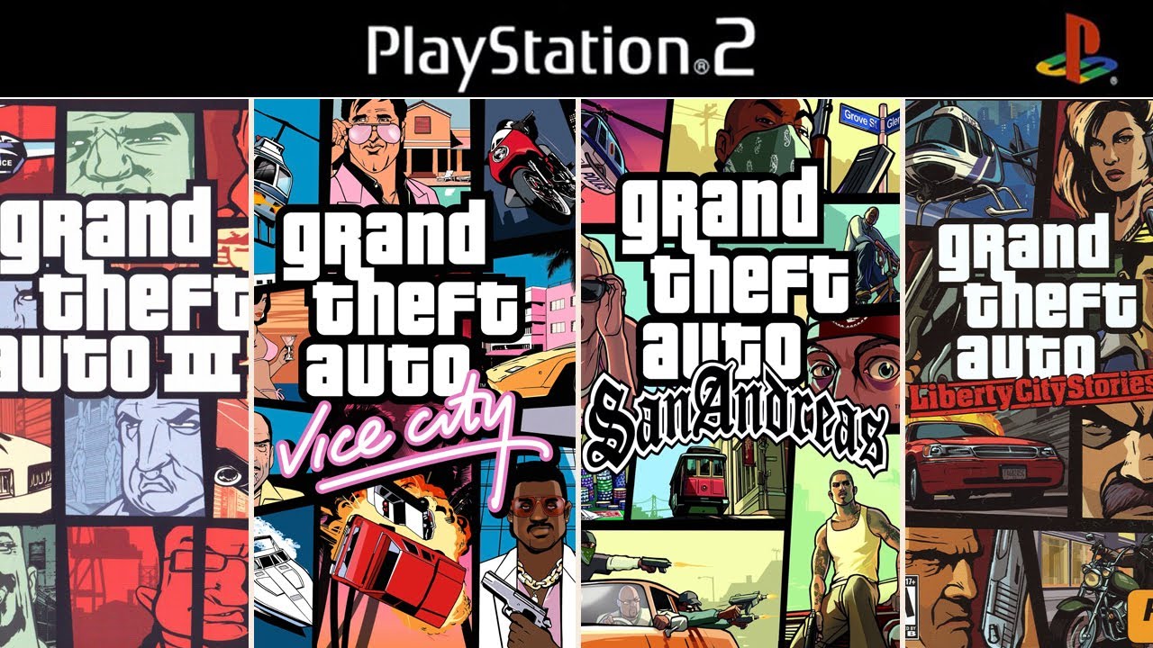 Lot of PS2 Playstation 2 Games Grand Theft Auto Vice City, GTA San Andreas  used