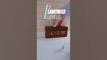 Led Digital Wooden Alarm Clock in Brown