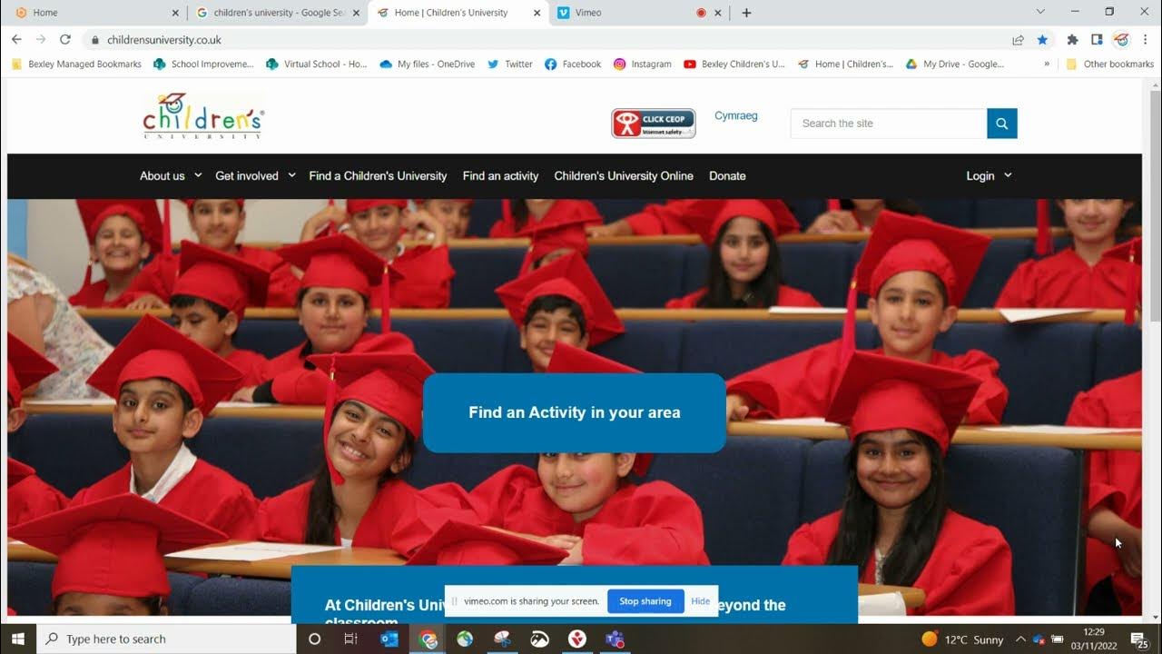 How to use Children's University Online Nov 2022 YouTube