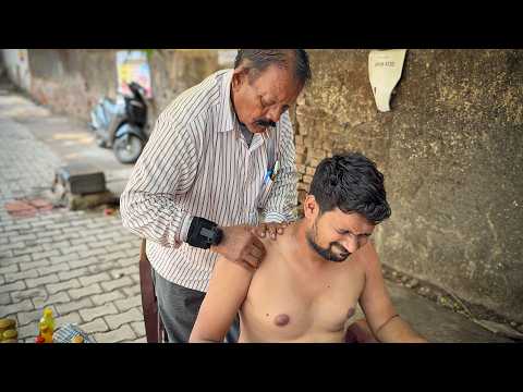 80 Year Old PAINKILLER Baba DEEP Back & Shoulder Massage With His MAGICAL Smoky Oil | ASMR Gautam