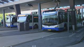 Netherlands, Amsterdam North, bus 38 ride from Station Noord to Grasweg + walk to Cabins Hotel
