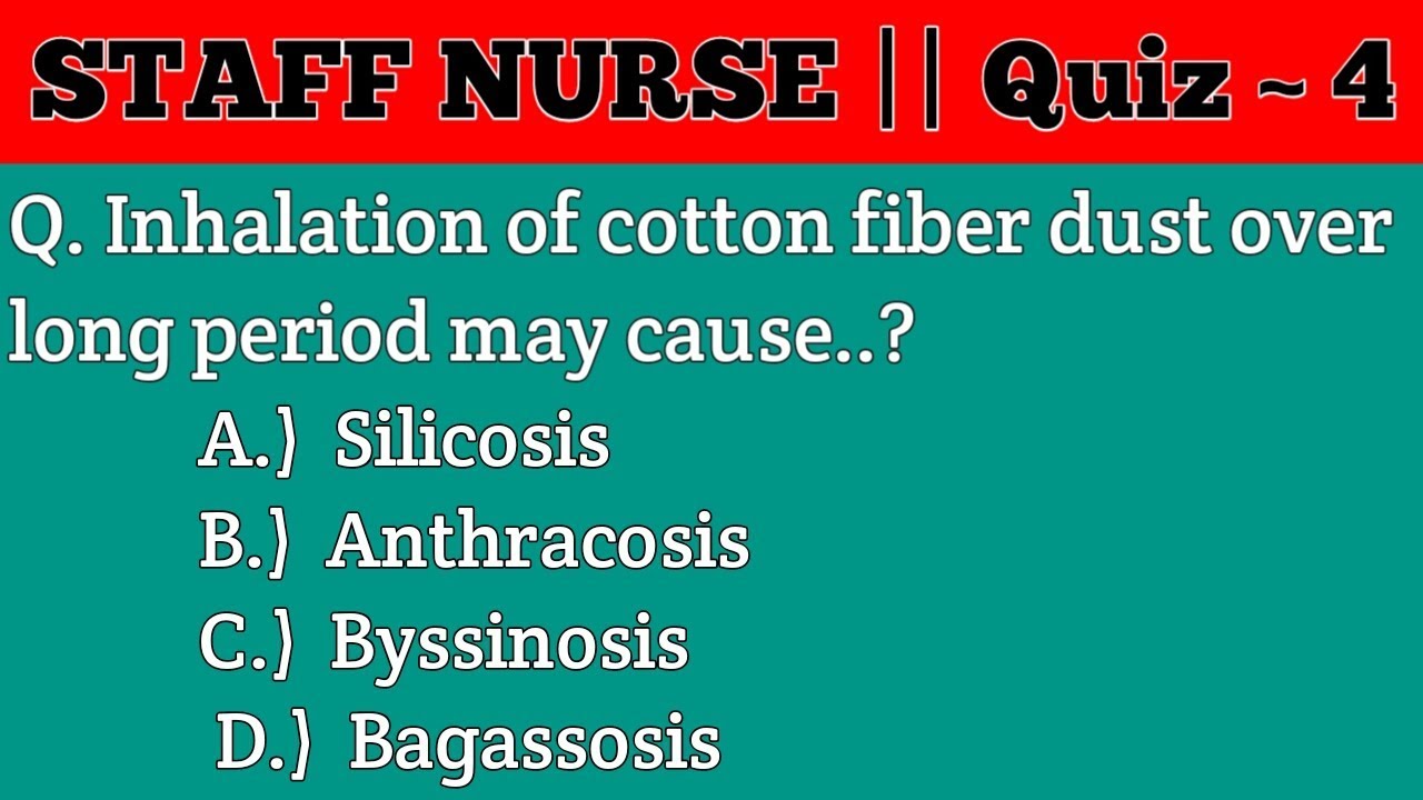 For AIIMS RRB JIPMER MRB DSSSB || QUIZ-4 || Staff Nurse Exam Preparation