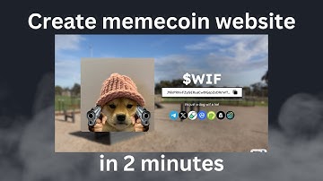 Create memecoin website in 2 minutes for free!