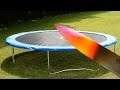 EXPERIMENT Glowing 1000 degree KNIFE vs TRAMPOLINE