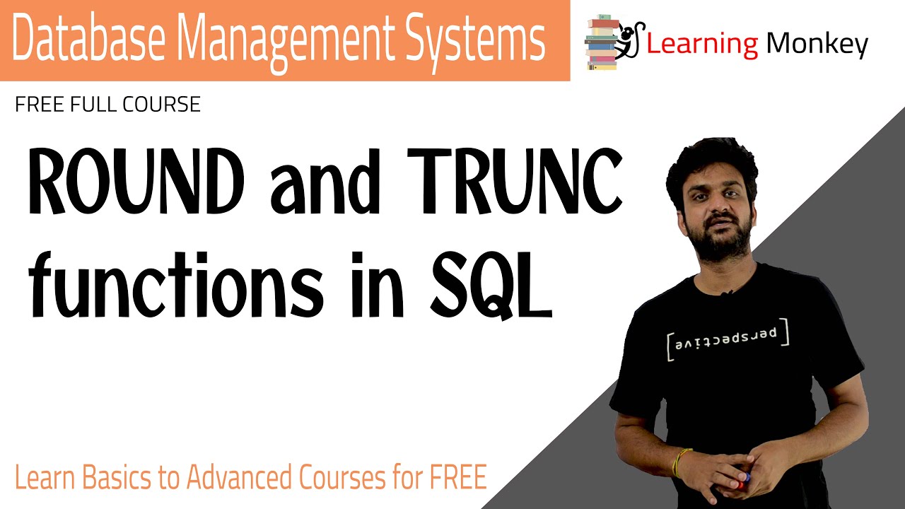 sql trunc  New  ROUND and TRUNC Function in SQL || Lesson 62 || DBMS || Learning Monkey ||