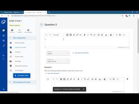 How to make online test using TestPortal.net