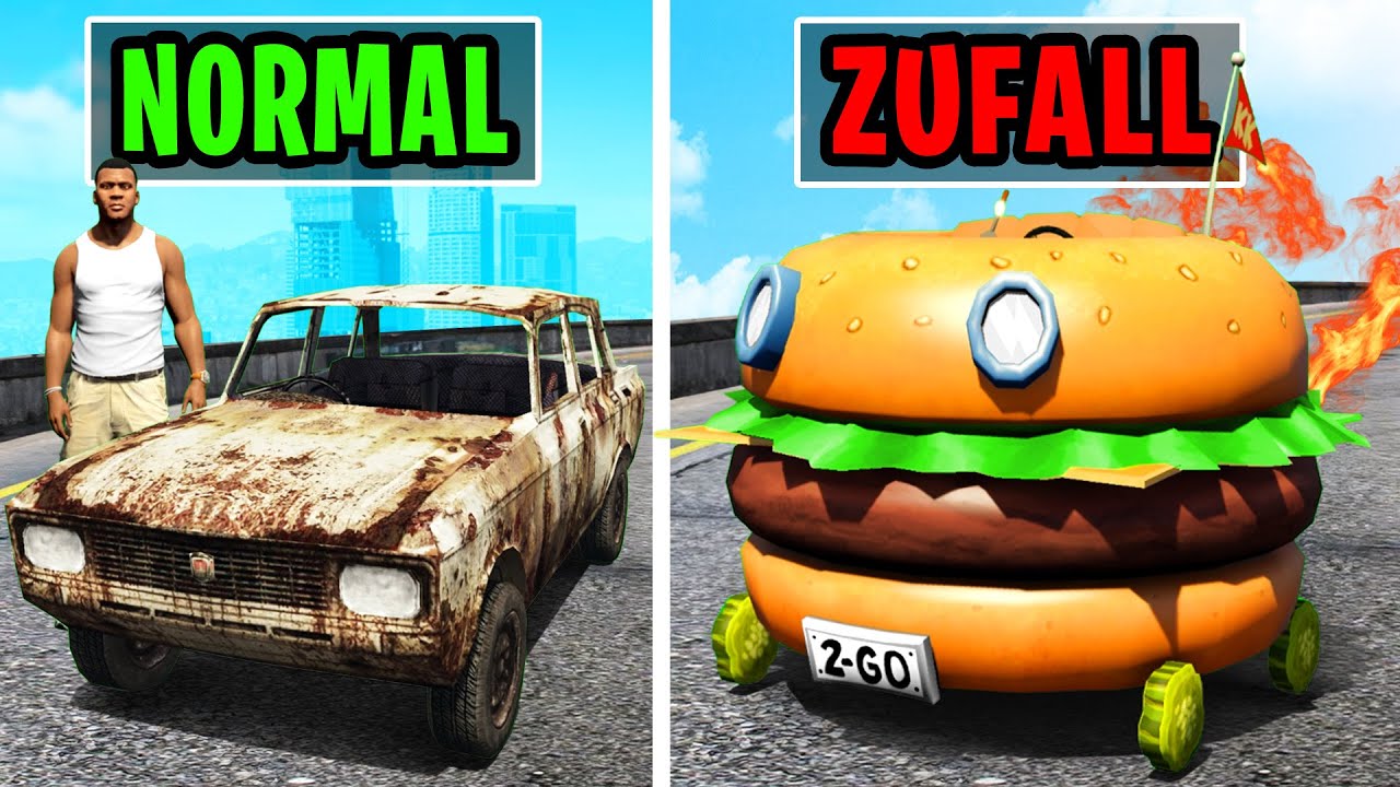 GTA 5 aber 1 CRASH = AUTO wird ZUFÄLLIG!🚗