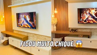 TRANSFORMANDO A SALA GASTANDO POUCO COMO FICOU LINDO ESSE ANTES E DEPOIS!