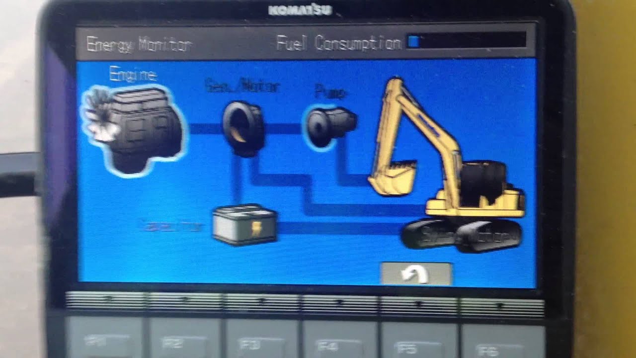 Komatsu 215 hybrid digger walk around