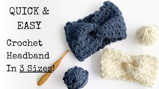 Easy Chunky Crochet Headband Free Crochet Pattern in 3 Sizes by Pretty Darn Adorable Crochet Tutorials 55,136 views 1 year ago 7 minutes, 2 seconds