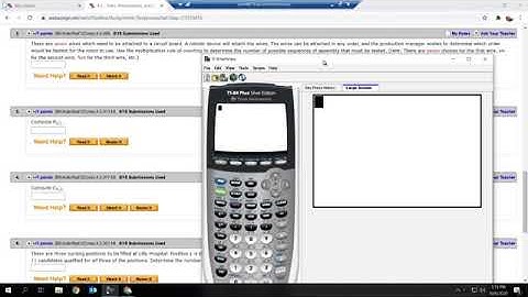 Factorials, permutations, and combinations on TI84